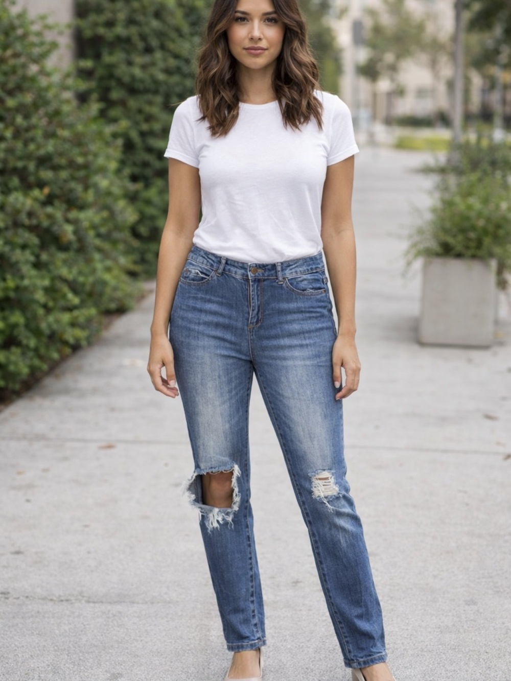 Versace 19.69 Abbigliamento Sportivo distressed skinny jeans